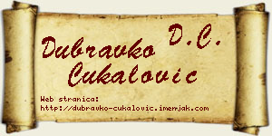 Dubravko Čukalović vizit kartica